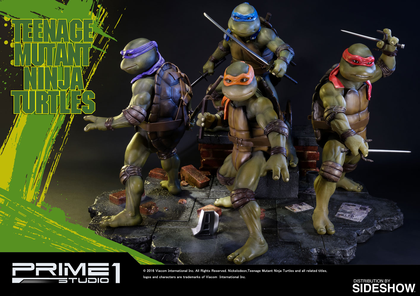 nickelodeon teenage mutant ninja turtles set of 4 basic action figures