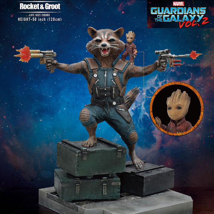 rocket and groot figure