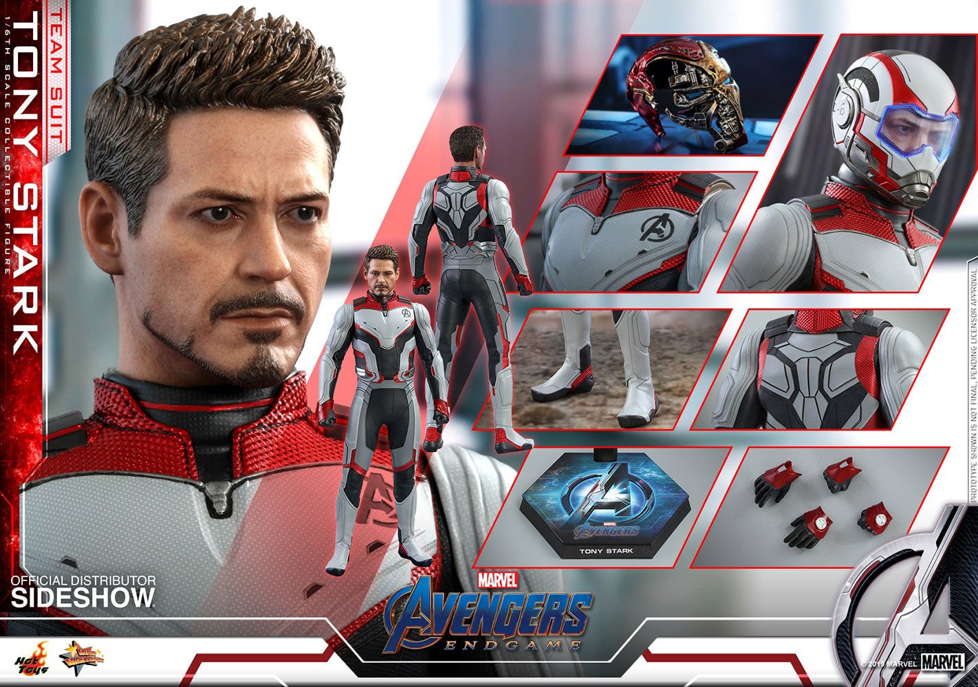 Hot Toys: Tony Stark (Team Suit) Avengers Endgame Movie Masterpiece 1/6 ... - X Hot904726 M