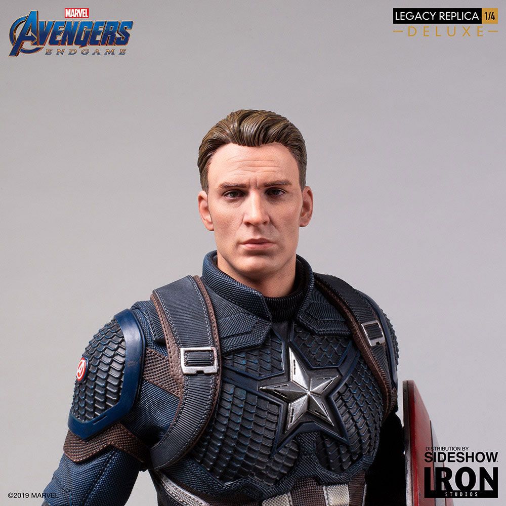 The Avengers Captain America Deluxe Version Avengers Endgame Legacy Replica 1 4 Statue By Iron Studios