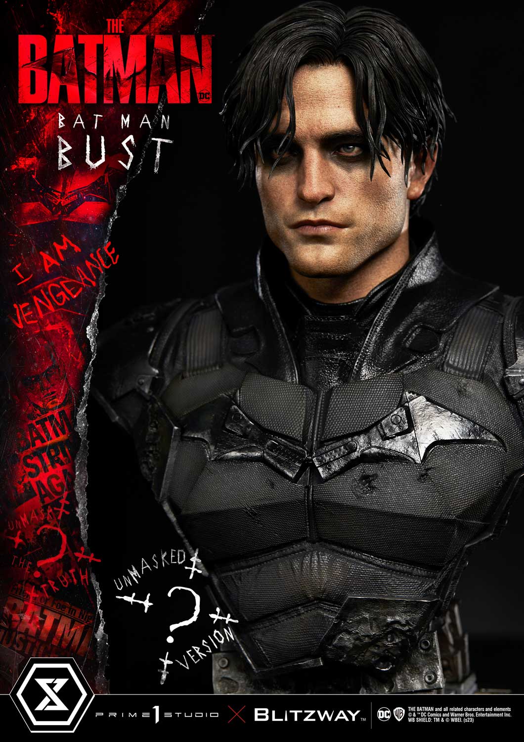 Bust: Batman Unmasked The Batman (Film) 1/3 Scale Bust by Prime 1 Studio