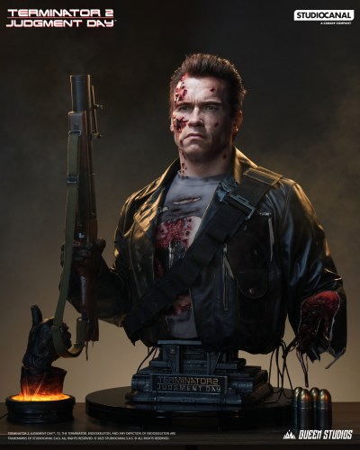 T-800 Battle Damaged (Mechanical) Life-Size Bust by Queen Studios