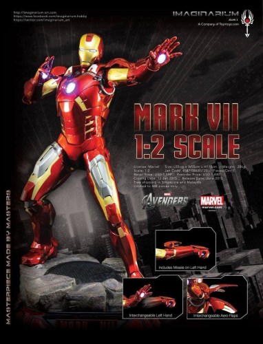 Iron Man Mark 7 1:2 Scale Statue Masterpiece Series by Imaginarium Art