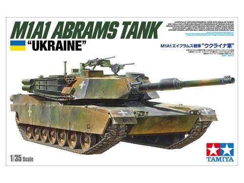 1/35 SCALE M1A1 ABRAMS TANK "UKRAINE" by Tamiya