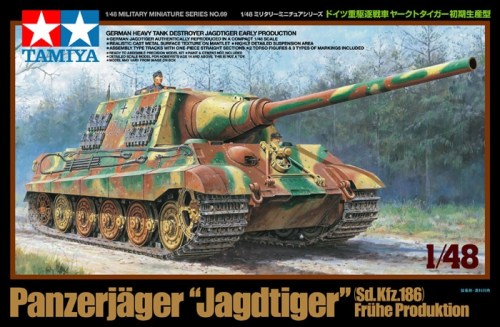 1/48 SCALE GERMAN HEAVY TANK DESTROYER JAGDTIGER EARLY PRODUCTION by Tamiya