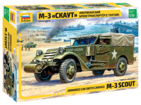 Armored Scout Car with Canvas M3 by Zvezda