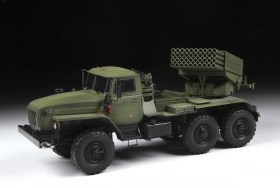 Russian truck-mounted multiple rocket launcher GRAD BM-21 by Zvezda