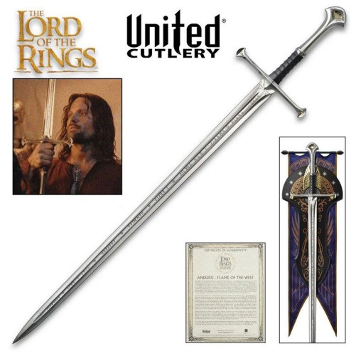 Anduril Sword of King Elessar Museum Collection Edition LOTR 1/1 Replica by United Cutlery