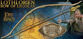 Legolas Lothlorien Bow with arrow and wall display Lotr by United Cutlery