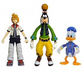 Goofy/Roxas/Donalt Kingdom Hearts Action Figure by Diamond Select