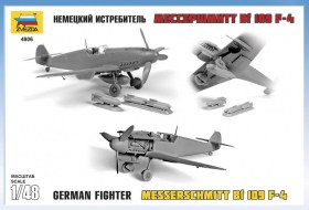 German fighter Messerschmitt BF-109F4 by Zvezda