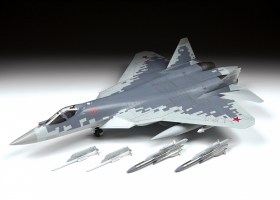 Russian fifth-generation fighter SU-57 by Zvezda