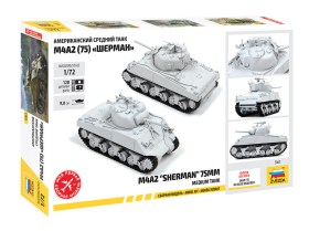 M4A2 "Sherman" 75mm Medium Tank by Zvezda