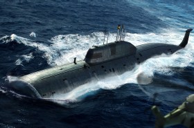 Russian Navy SSN Akula Class Attack Submarine by Hobby Boss