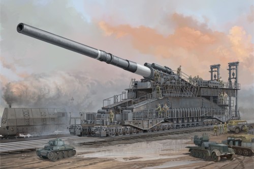 German 80cm K(E) Railway Gun "Dora" by Hobby Boss