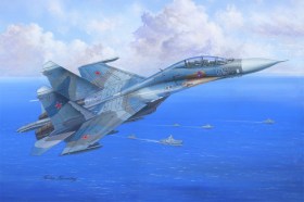 Su-27UB Flanker C by Hobby Boss