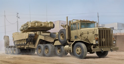 M911 C-HET w/m747 Heavy Equipment Semi-Trailer by Hobby Boss