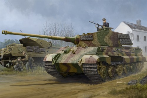 Pz.Kpfw.VI Sd.Kfz.182 Tiger II (Henschel 1944 Production) w/ Zimmerit by Hobby Boss