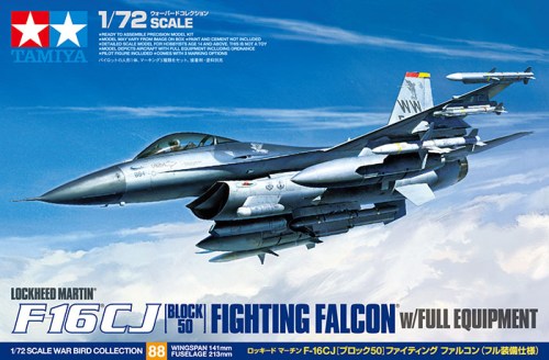 1/72 SCALE LOCKHEED MARTIN F-16 CJ [BLOCK50] FIGHTING FALCON W/FULL EQUIPMENT by Tamiya