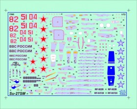 Russian air superiority fighter Su-27SM Flanker B mod. 1 by Zvezda