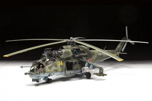 Soviet attack helicopter MI-24P "Hind" by Zvezda