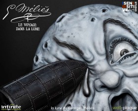 La Lune De Georges Melies Wall Plaque by Infinite Statue