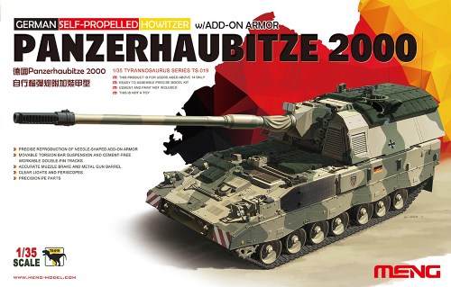 Panzerhaubitze 2000 Self-Propelled Howitzer w/Add-On Armor 1/35 by Meng