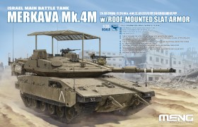 Israel Main Battle Tank Merkava Mk.4M w/Roof-Mounted Slat Armor 1/35 by Meng