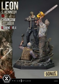 Leon S. Kennedy vs. Chainsaw Villager Bonus Ver. Resident Evil 4 Statue 1/4 by Prime 1 Studio