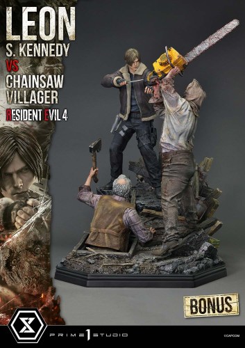 Leon S. Kennedy vs. Chainsaw Villager Bonus Ver. Resident Evil 4 Statue 1/4 by Prime 1 Studio