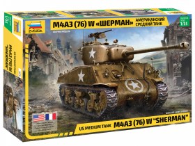 US medium tank M4A3 (76) W "SHERMAN" by Zvezda