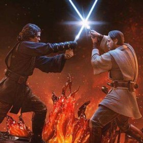 Anakin vs. Obi Wan Star Wars Art 1/10 Scale Statue by Iron Studios