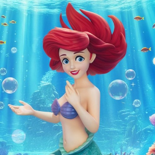 Ariel & Sebastian The Little Mermaid Master Craft Statue by Beast Kingdom Toys