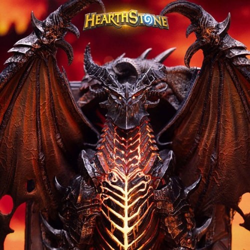 Deathwing Hearthstone 3D Art Frame Statue by HEX Collectibles & Blizzard