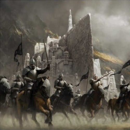 Faramir's Charge (Nick Keller) Lord of the Rings Art Print by Weta