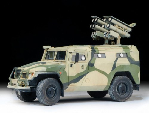 Russian armored heavy vehicle with at missile system "Kornet-D" Gaz-233014 by Zvezda