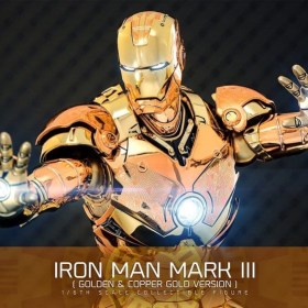 Iron Man Mark III (Golden & Copper Gold Version) Exclusive Diecast 1/6 Action Figure by Hot Toys 
