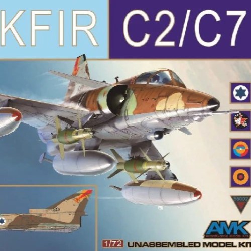 Aircraft 1/72 Kfir C2/C7 Israeli AF Fighter (New Tool) Kit by AMK Models