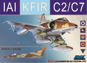 Aircraft 1/72 Kfir C2/C7 Israeli AF Fighter (New Tool) Kit by AMK Models