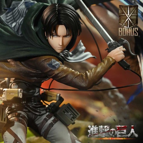 Levi Versus Beast Titan Bonus Version Attack on Titan 1/4 Statue by Prime 1 Studio