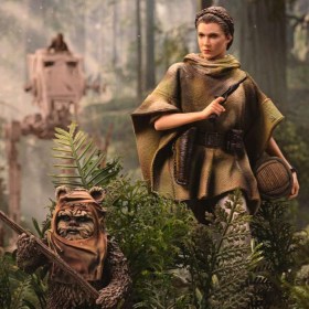 Leia and Wicket Star Wars Episode VI Art Scale 1/10 Statue by Iron Studios