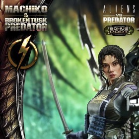 Machiko & Broken Tusk Predator DX Bonus Version Aliens vs. Predator (Comic) 1/4 Statue by Prime 1 Studio