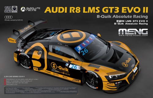 Audi R8 LMS GT3 EVO II B-Quik Absolute Racing 1/24 by Meng