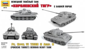 German heavy tank (Porsche turret) Pz. Kpfw. VI Tiger II Ausf. B by Zvezda