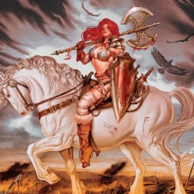 Red Sonja World on Fire unframed Dynamite Entertainment Art Print by Sideshow Collectibles