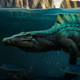 Spinosaurus Jurassic World Icons Statue by Iron Studios
