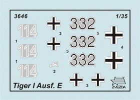 German heavy tank (early production) Tiger I Ausf. E by Zvezda