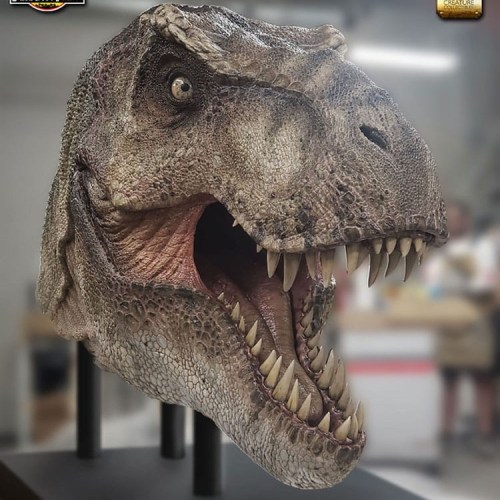 Tyrannosaurus Rex Head Jurassic Park Life-Size Statue by ECC