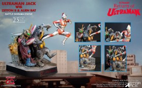 Ultraman Jack vs Zetton II & Alien Bat Battle scene Return of Ultraman Diorama 1/8 Statue by Star Ace Toys