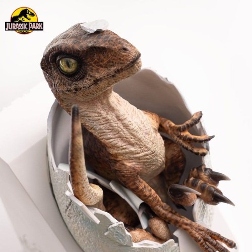 Velociraptor Hatching Egg Jurassic Park Replica Bust by ECC